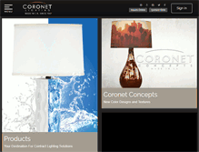 Tablet Screenshot of coronetlighting.com
